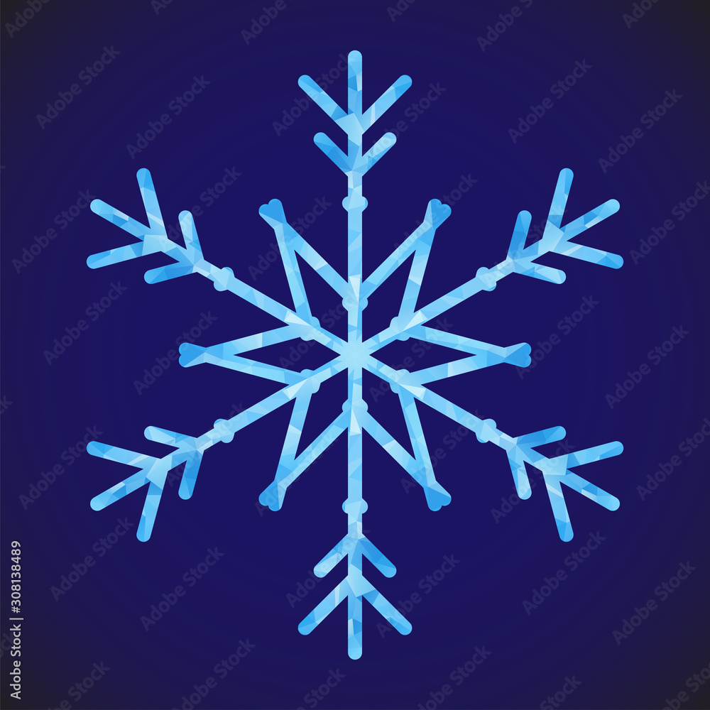 Aufkleber abstract design template with polygonal snowflake for decoration design. vector decorative backgroun