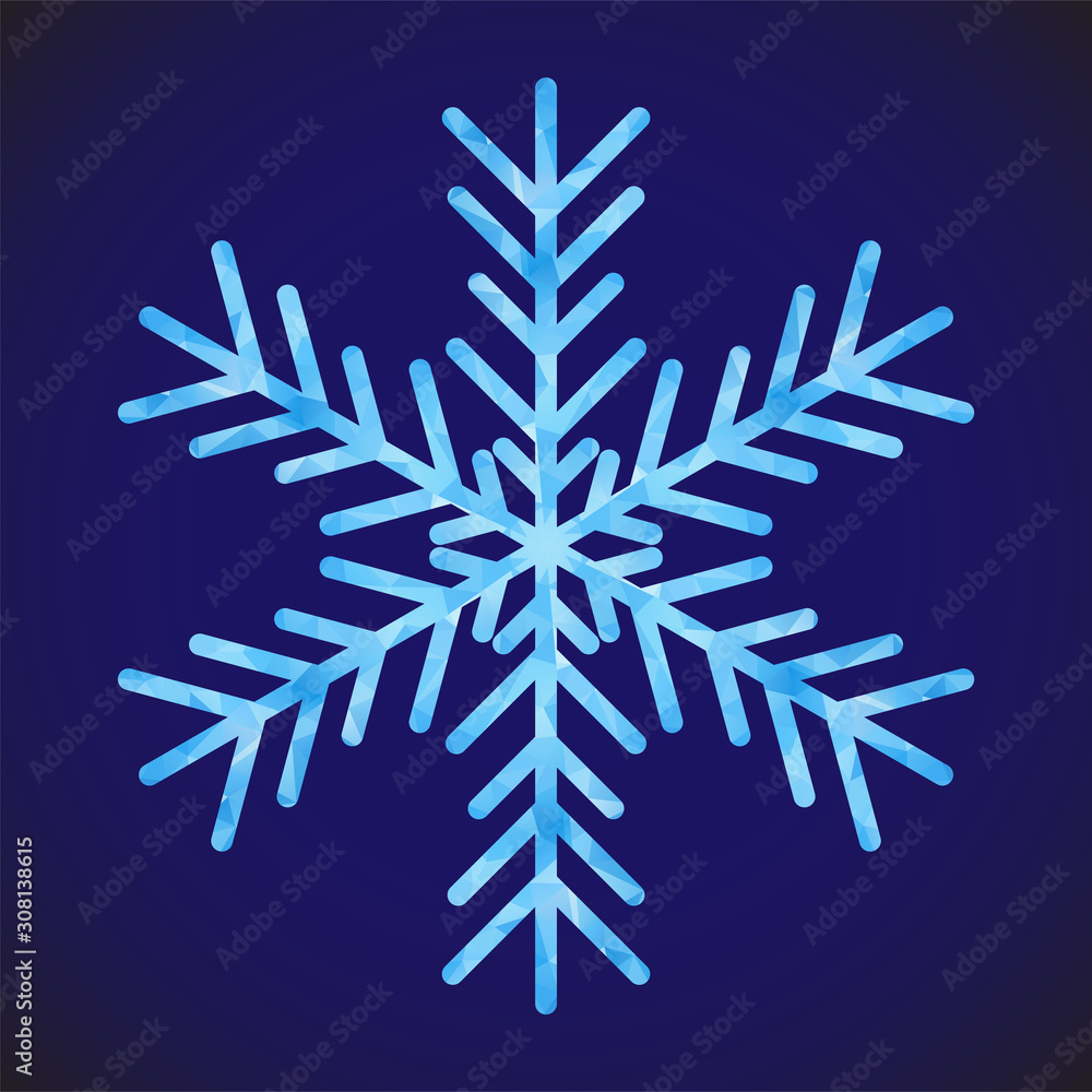 Poster abstract design template with polygonal snowflake for decoration design. vector decorative backgroun
