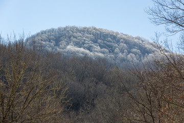light snow on moutain