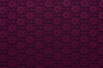 Beautiful lila fabric with floral pattern and textile texture background