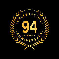 94 years design template. 94th vector and illustration.