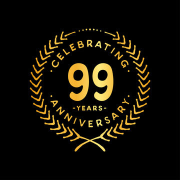 99 years design template. 99th vector and illustration.