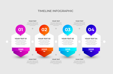 Modern gradient timeline infographic.Vector