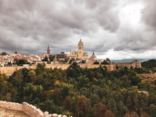View of Segovia in fall