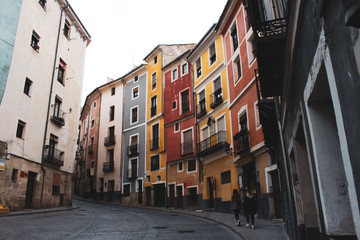 Fototapeta na wymiar Colorful buildings in a Spanish village