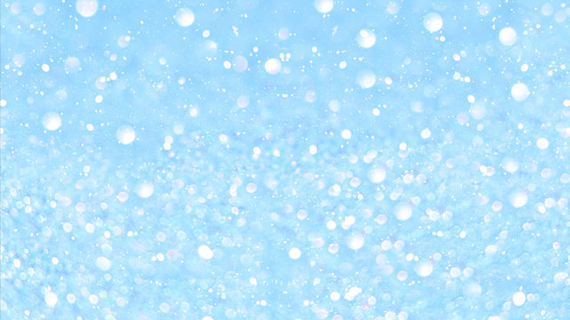 Christmas background and new year concept, textured blurred snow on a blue background. Background image or layer to quickly create snow on the image, overlay in the photo editor,