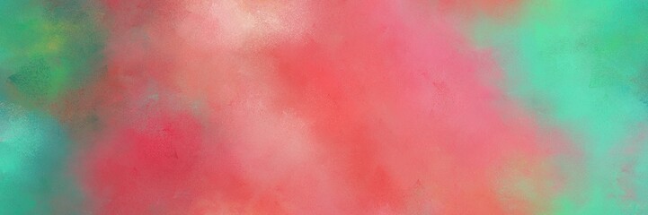 diffuse painted banner texture background with pale violet red, cadet blue and light coral color. can be used as wallpaper, poster or canvas art