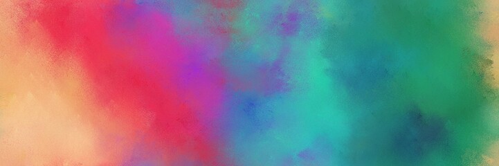 broadly painted banner texture background with blue chill, light coral and antique fuchsia color. can be used as wallpaper, poster or canvas art