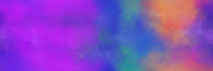 diffuse painted banner texture background with dark orchid, blue violet and steel blue color. can be used as wallpaper, poster or canvas art