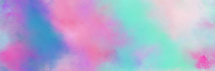 abstract diffuse painted banner background with pastel violet, steel blue and sky blue color. can be used as texture, background element or wallpaper