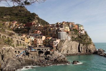 Fototapeta na wymiar Small fisherman village Manarola in Cinque Terre, Liguria, Italy.