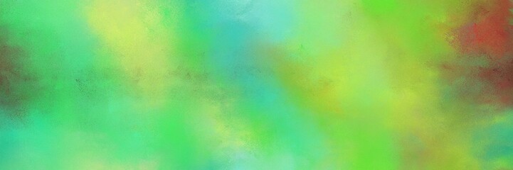 diffuse painted banner texture background with pastel green, brown and medium aqua marine color. can be used as wallpaper, poster or canvas art