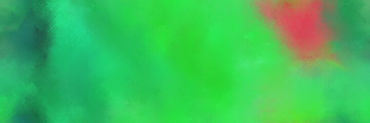 broadly painted banner texture background with medium sea green, indian red and moderate green color. can be used as wallpaper, poster or canvas art