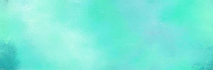Fototapeta na wymiar abstract diffuse painted banner background with aqua marine, pale turquoise and light sea green color. can be used as wallpaper, poster or canvas art