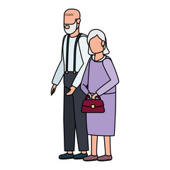 cute grand parents avatars characters