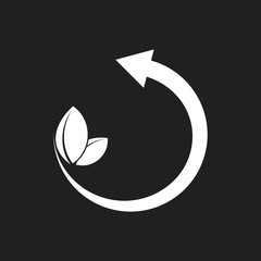 rotate arrow leaf simple decoration vector