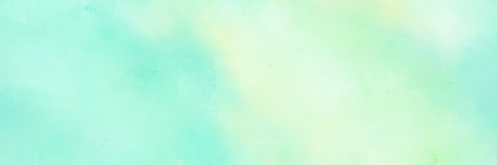 abstract diffuse painted banner background with pale turquoise, beige and tea green color. can be used as texture, background element or wallpaper