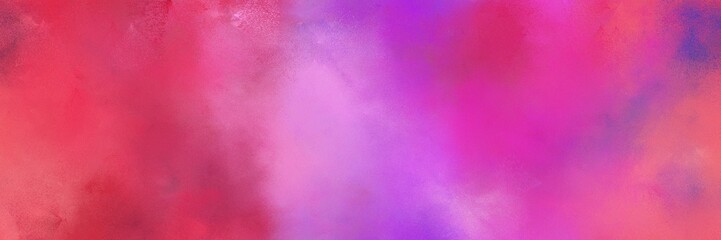abstract diffuse painted banner background with mulberry , orchid and moderate red color. can be used as wallpaper, poster or canvas art