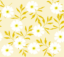 Vector Floral Seamless Background.