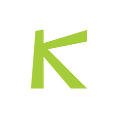 letter k abstract simple line logo vector