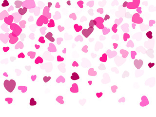Hearts confetti flying vector background graphic design.