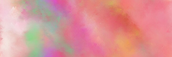 abstract diffuse painted banner background with pale violet red, rosy brown and light gray color. can be used as texture, background element or wallpaper