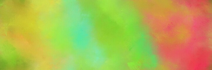 yellow green, indian red and sandy brown color painted banner background. diffuse painting can be used as texture, background element or wallpaper