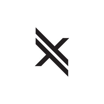 letter x stripes motion logo vector