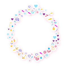 Social media marketing, Communication concept.