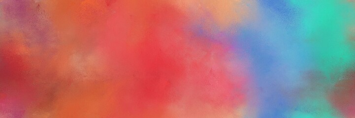 banner abstract diffuse texture background with indian red, medium turquoise and corn flower blue color. can be used as wallpaper, poster or canvas art