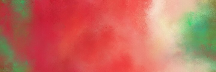 moderate red, tan and sea green color painted banner background. diffuse painting can be used as texture, background element or wallpaper