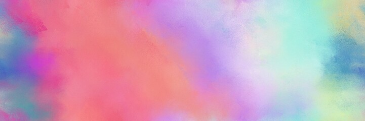 abstract pale violet red, powder blue and steel blue colored diffuse painted banner background. can be used as wallpaper, poster or canvas art