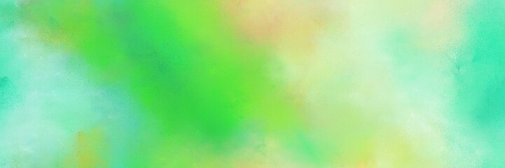 diffuse painted banner texture background with light green, pale green and medium sea green color. can be used as wallpaper, poster or canvas art