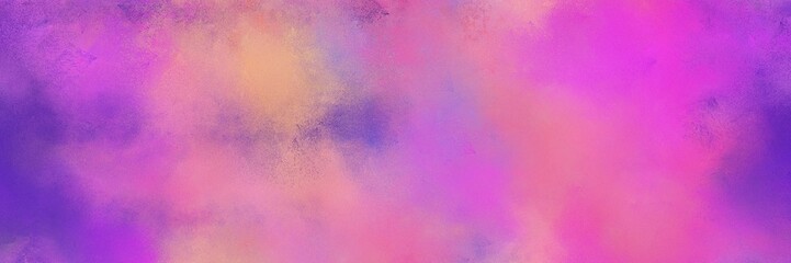 diffuse painted banner texture background with orchid, moderate violet and burly wood color. can be used as texture, background element or wallpaper