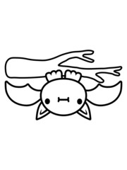Ast hängend Fledermaus clipart design