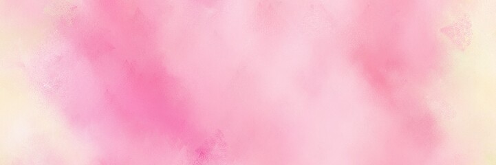 pink, antique white and pastel magenta color painted banner background. broadly painted backdrop can be used as texture, background element or wallpaper