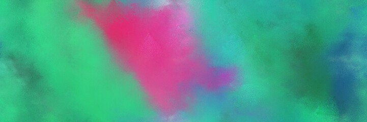 abstract diffuse painted banner background with medium sea green, mulberry  and light slate gray color. can be used as texture, background element or wallpaper
