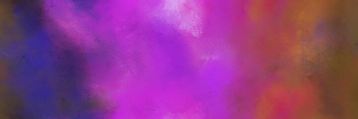 Obraz premium abstract dark orchid, brown and dark slate blue colored diffuse painted banner background. can be used as wallpaper, poster or canvas art