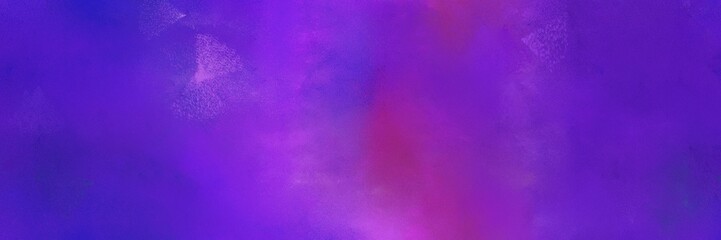 diffuse painted banner texture background with blue violet, medium orchid and dark slate blue color. can be used as texture, background element or wallpaper
