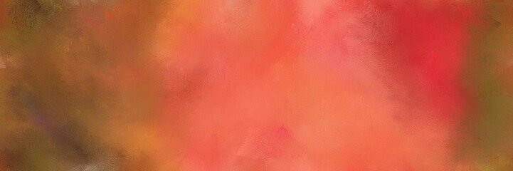 coffee, indian red and saddle brown color painted banner background. broadly painted backdrop can be used as wallpaper, poster or canvas art