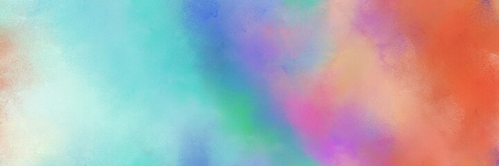 pastel blue, cadet blue and indian red color painted banner background. diffuse painting can be used as wallpaper, poster or canvas art