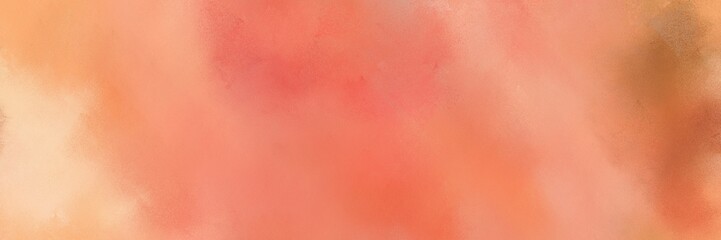 broadly painted banner texture background with salmon, dark salmon and skin color. can be used as texture, background element or wallpaper