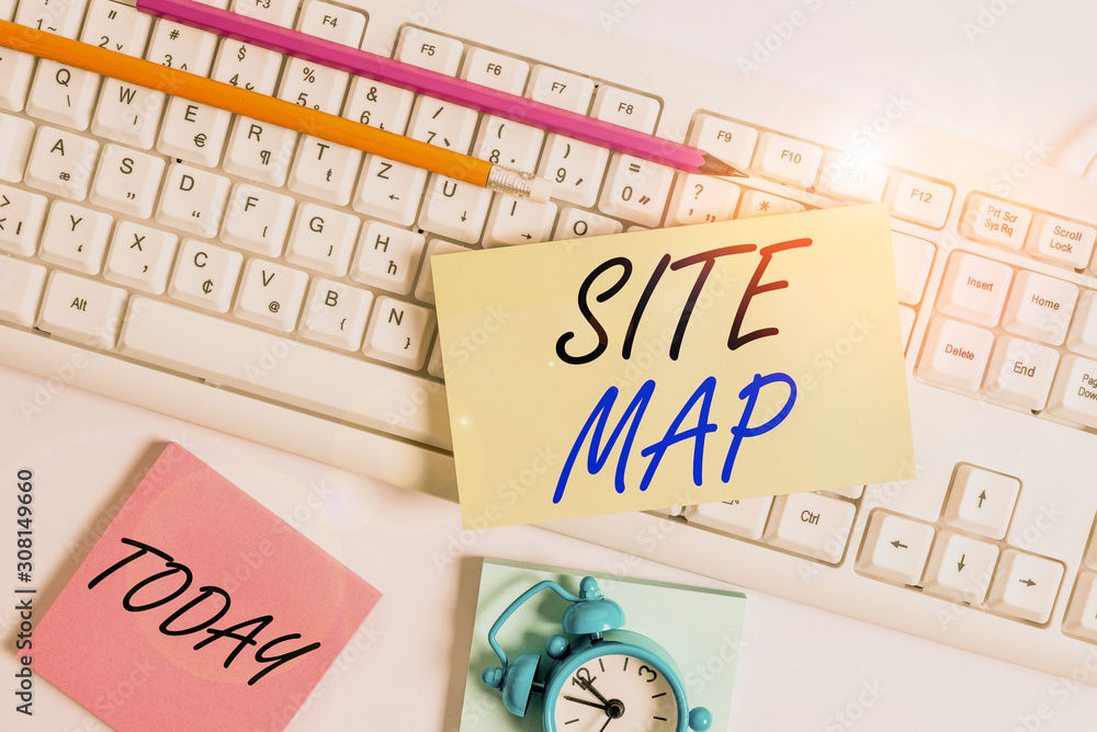 Poster text sign showing site map. business photo showcasing designed to help both users and search engines