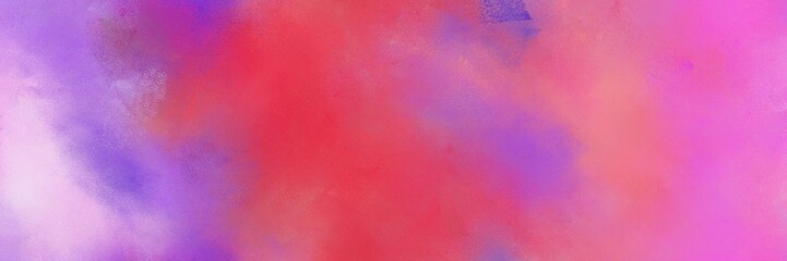 abstract pale violet red, moderate red and thistle colored diffuse painted banner background. can be used as wallpaper, poster or canvas art