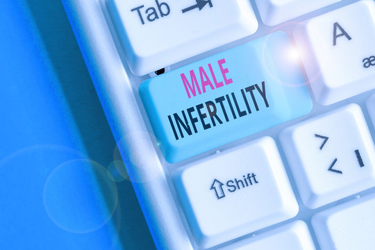Handwriting text writing Male Infertility. Conceptual photo the inability to cause pregnancy in a fertile