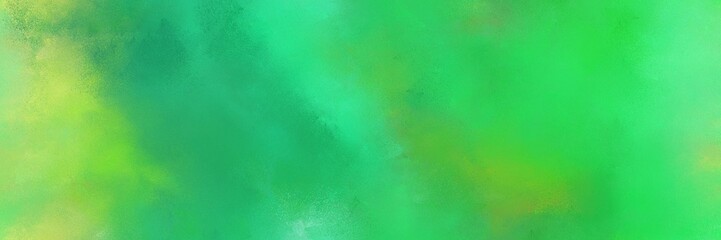 broadly painted banner texture background with medium sea green, dark khaki and pastel green color. can be used as wallpaper, poster or canvas art