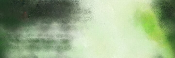 abstract pastel gray, tea green and dark slate gray colored diffuse painted banner background. can be used as texture, background element or wallpaper