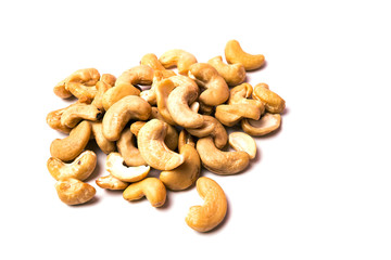 cashew nuts isolated on white background