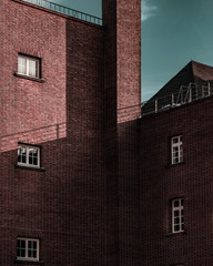 Architecture perspektive shot with greeny sky.