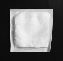 Gauze packed in sterile sachets